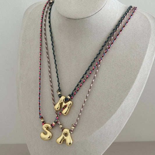 Balloon Cord Initial Necklace