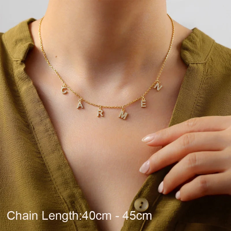 Name & Initial Pendant Necklace
