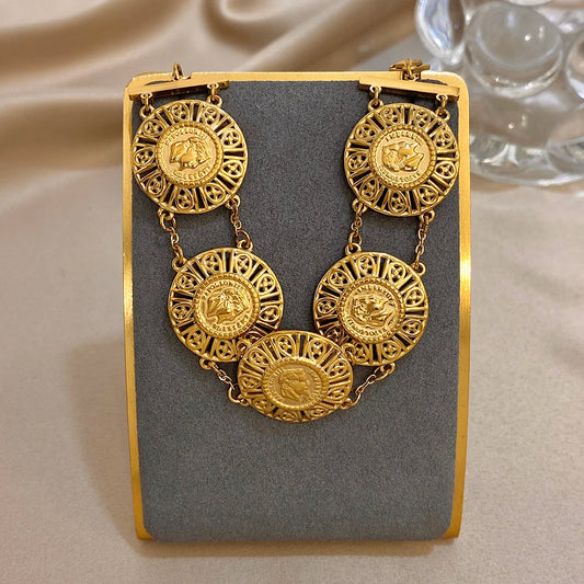 Gold Coin Chain Bracelet