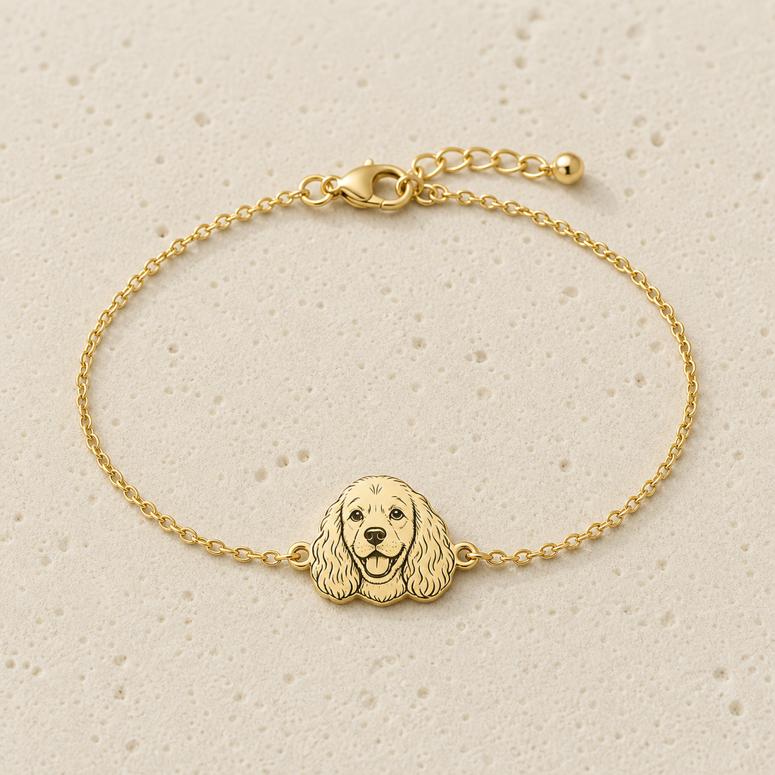 Personalised bracelet featuring a pet portrait
