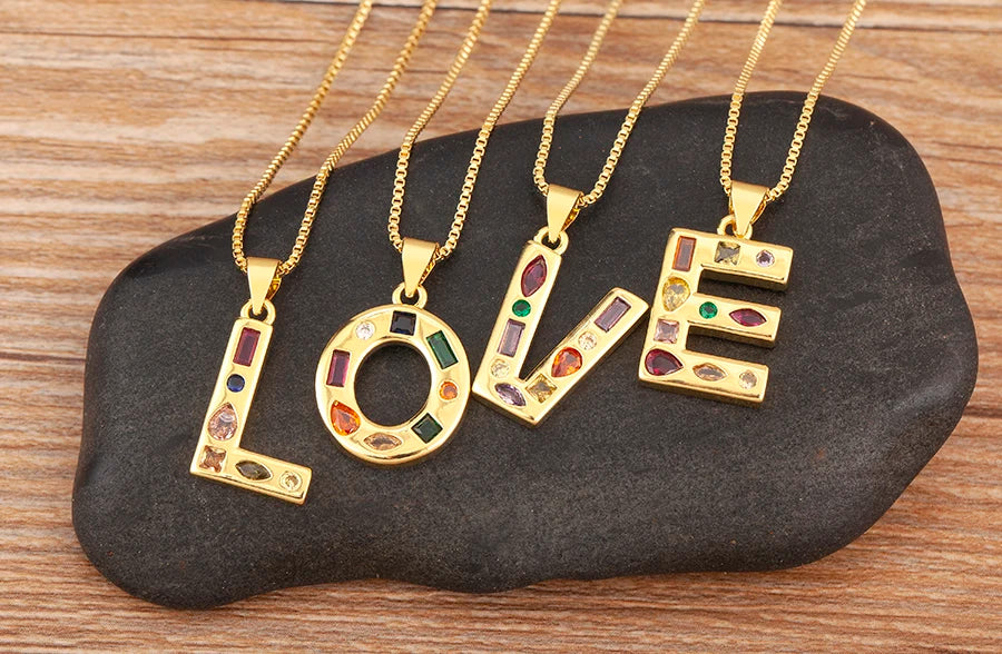 Pavé Initial Necklace