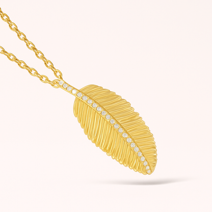 Olive Leaf Moissanite Necklace