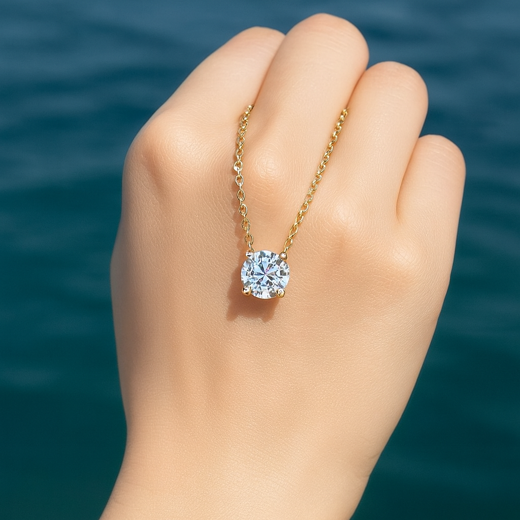 Solitaire Moissanite Necklace