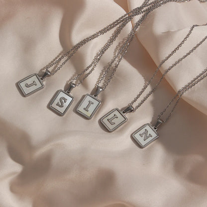 Mother of Pearl Initial Necklace