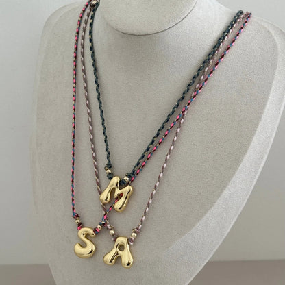 Balloon Cord Initial Necklace