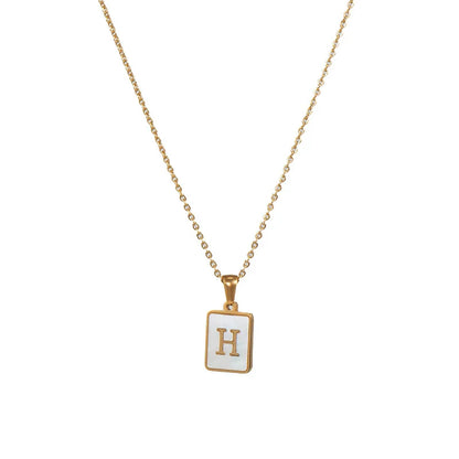 Mother of Pearl Initial Necklace