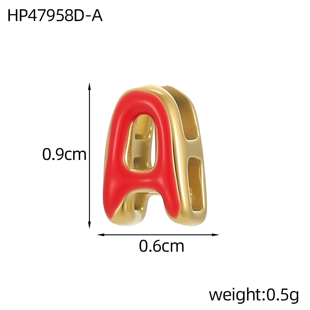 Colour Enamel Initial Charm
