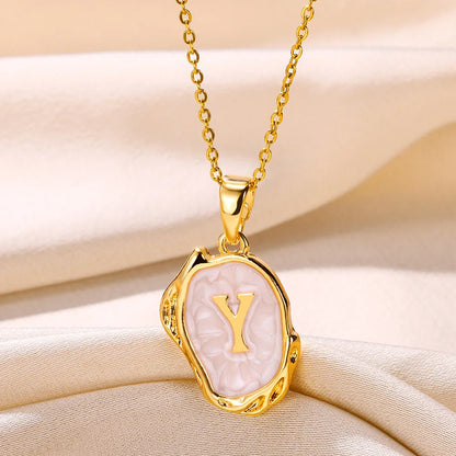 Y2K Drip Initial Necklace