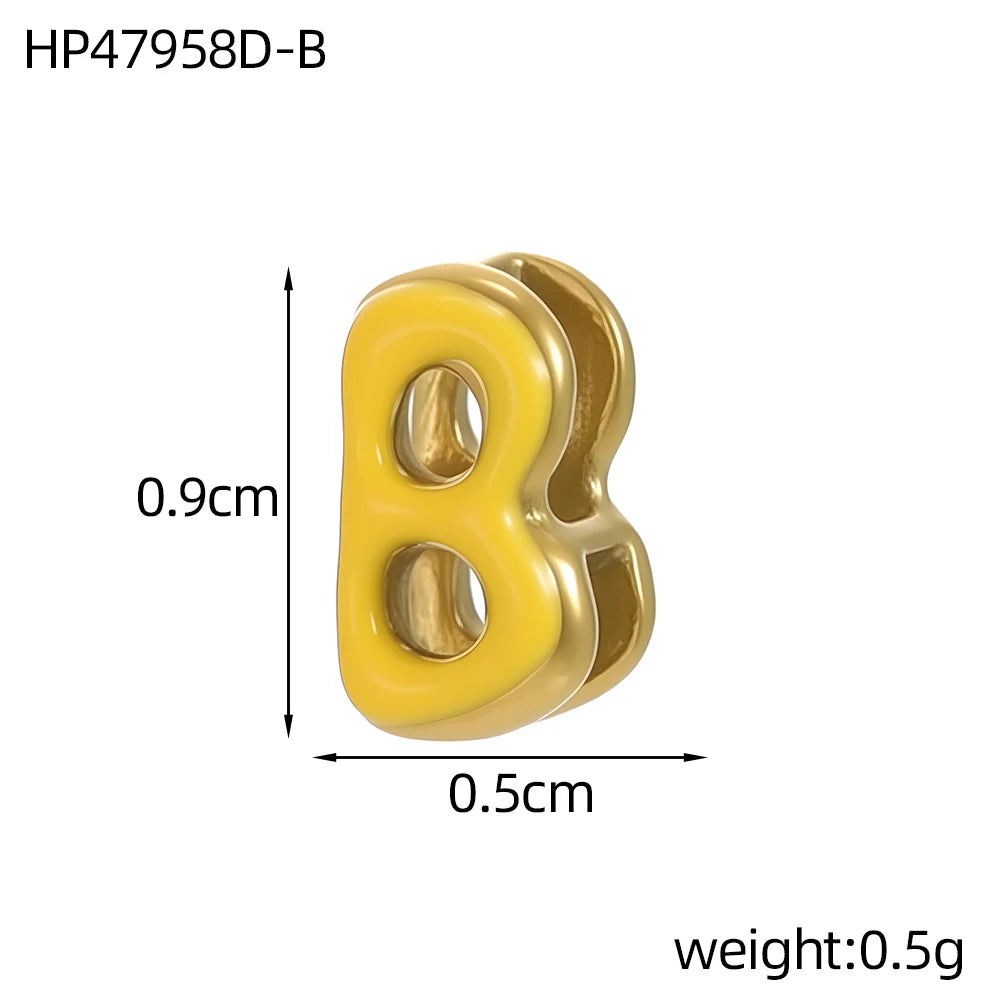 Colour Enamel Initial Charm