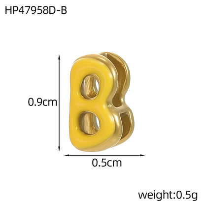 Colour Enamel Initial Charm
