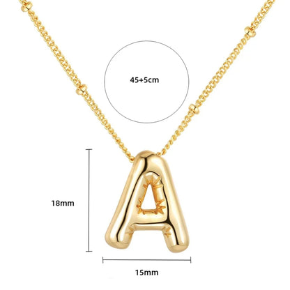 Balloon Cord Initial Necklace