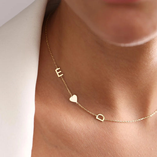 Side Initial Necklace