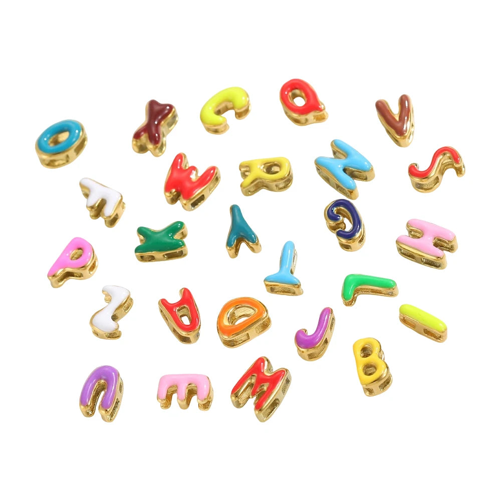 Colour Enamel Initial Charm