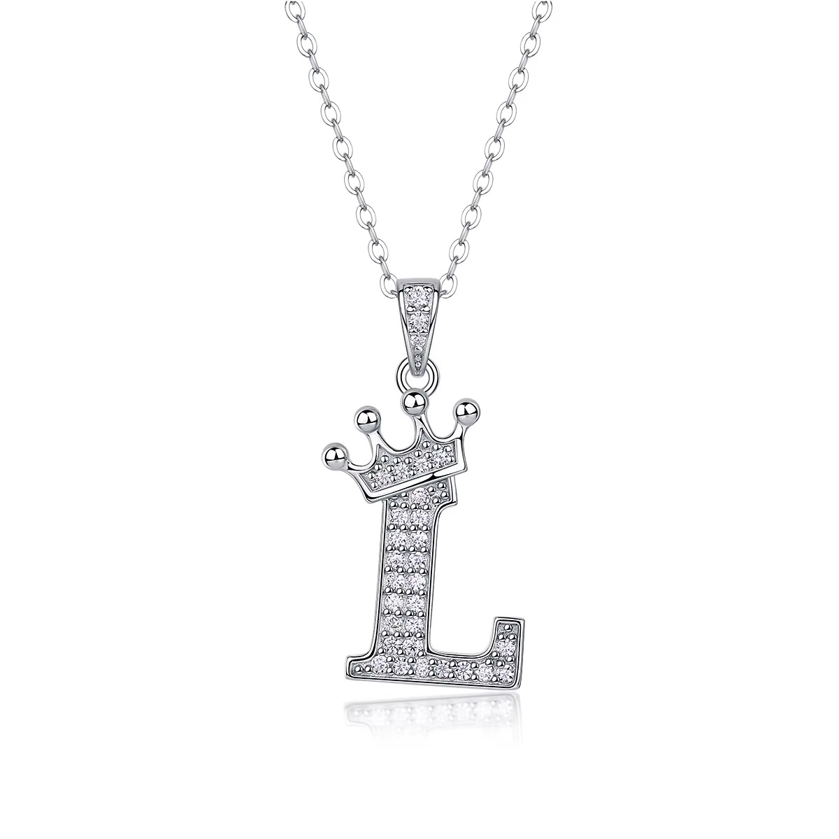 Classic Initial Moissanite Necklace