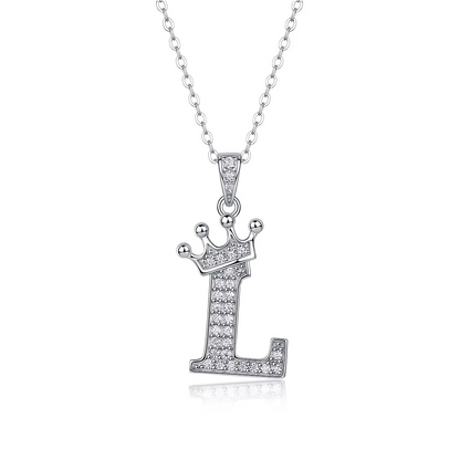 Classic Initial Moissanite Necklace