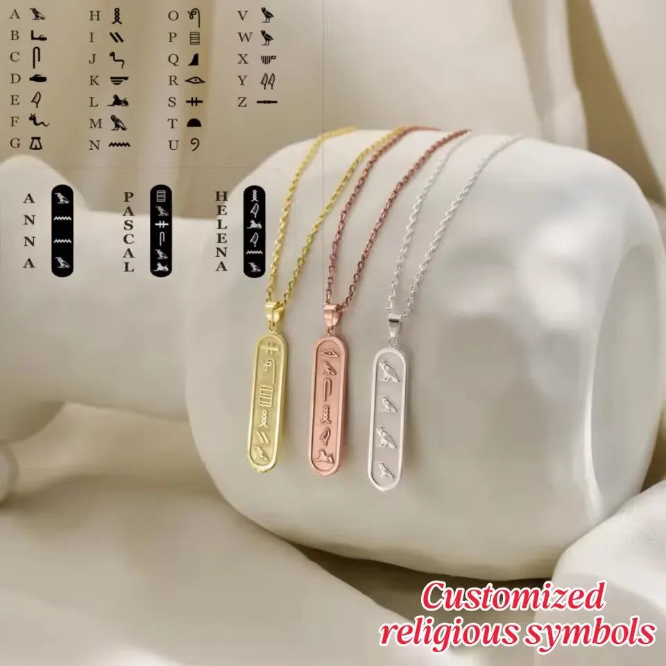 Egyptian Symbol Name Necklace
