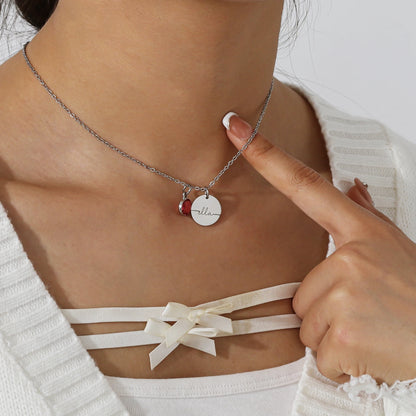 Personalised Birthstone Name Necklace