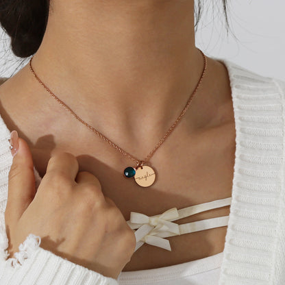 Personalised Birthstone Name Necklace