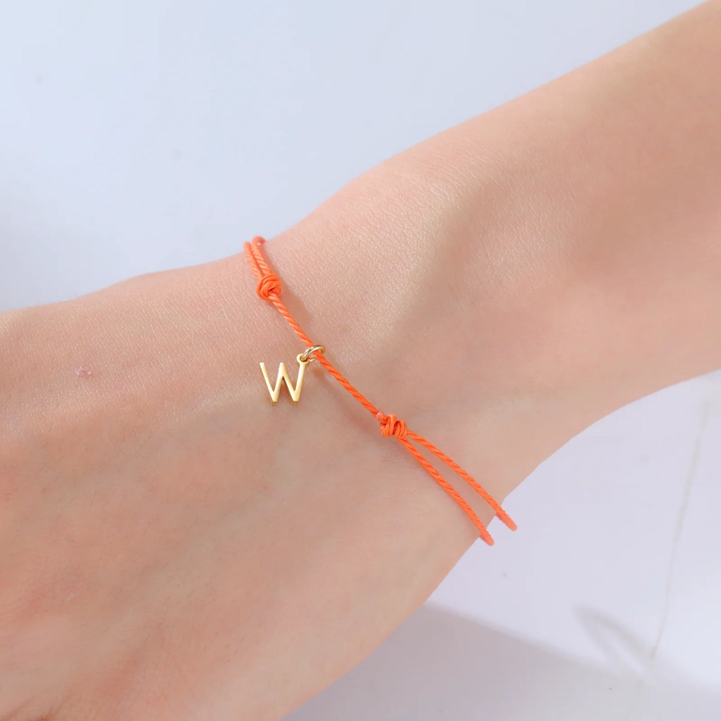 Wax Rope Initial Bracelet
