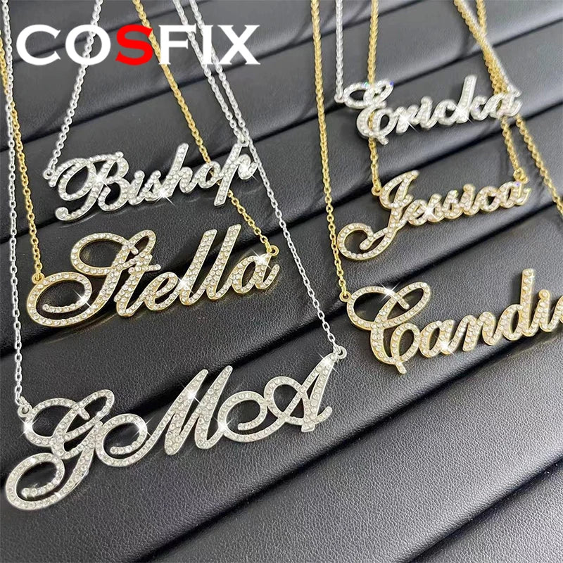 Custom Two-Name Moissanite Necklace