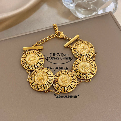 Gold Coin Chain Bracelet