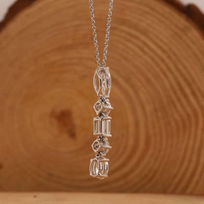 Five Stone Moissanite Necklace