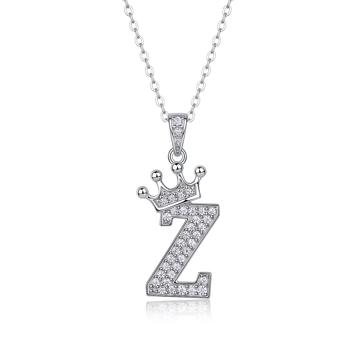 Classic Initial Moissanite Necklace
