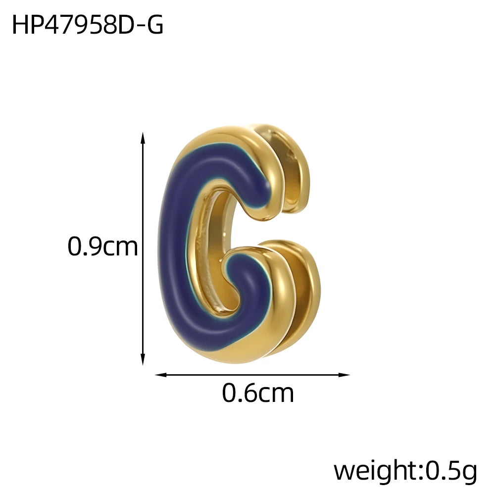 Colour Enamel Initial Charm