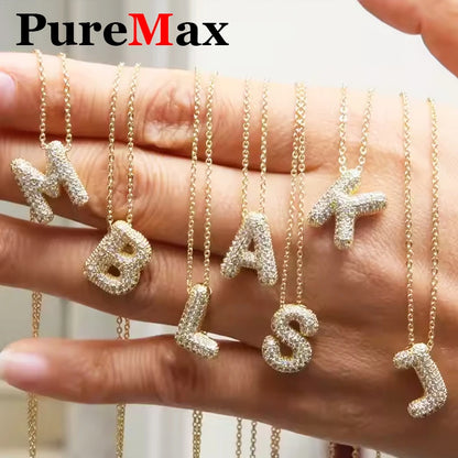 Custom Moissanite Initial Necklace
