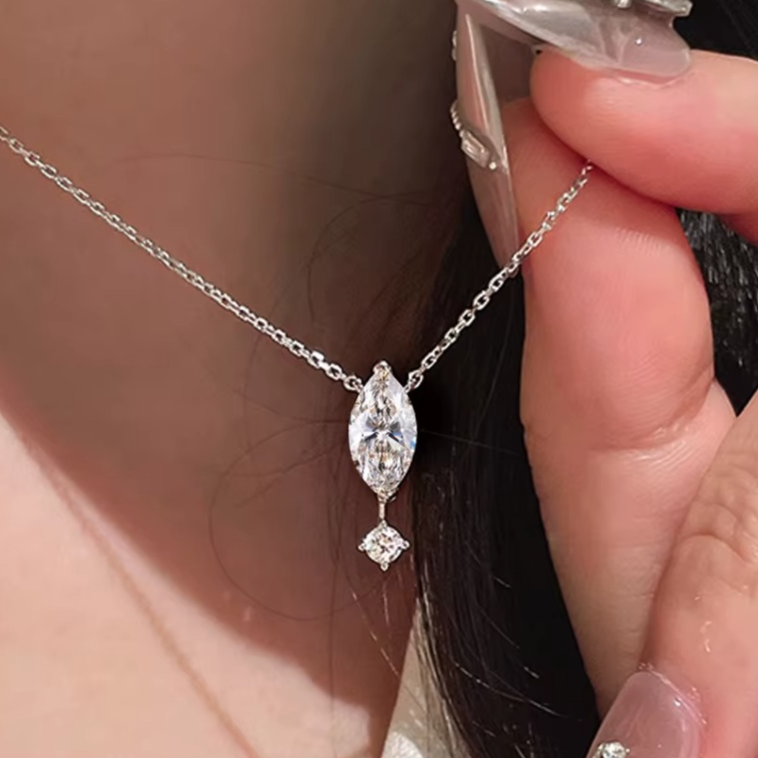 Marquise Moissanite Necklace