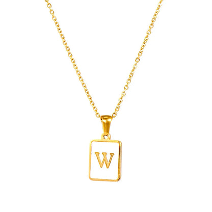 Mother of Pearl Initial Necklace