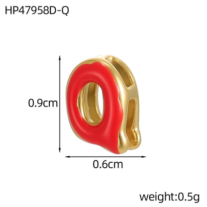 Colour Enamel Initial Charm
