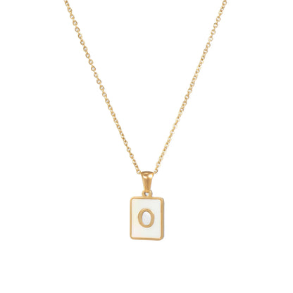 Mother of Pearl Initial Necklace