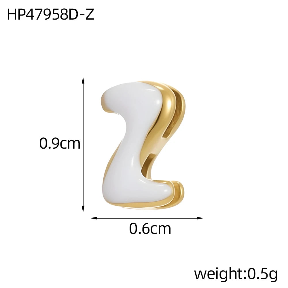 Colour Enamel Initial Charm