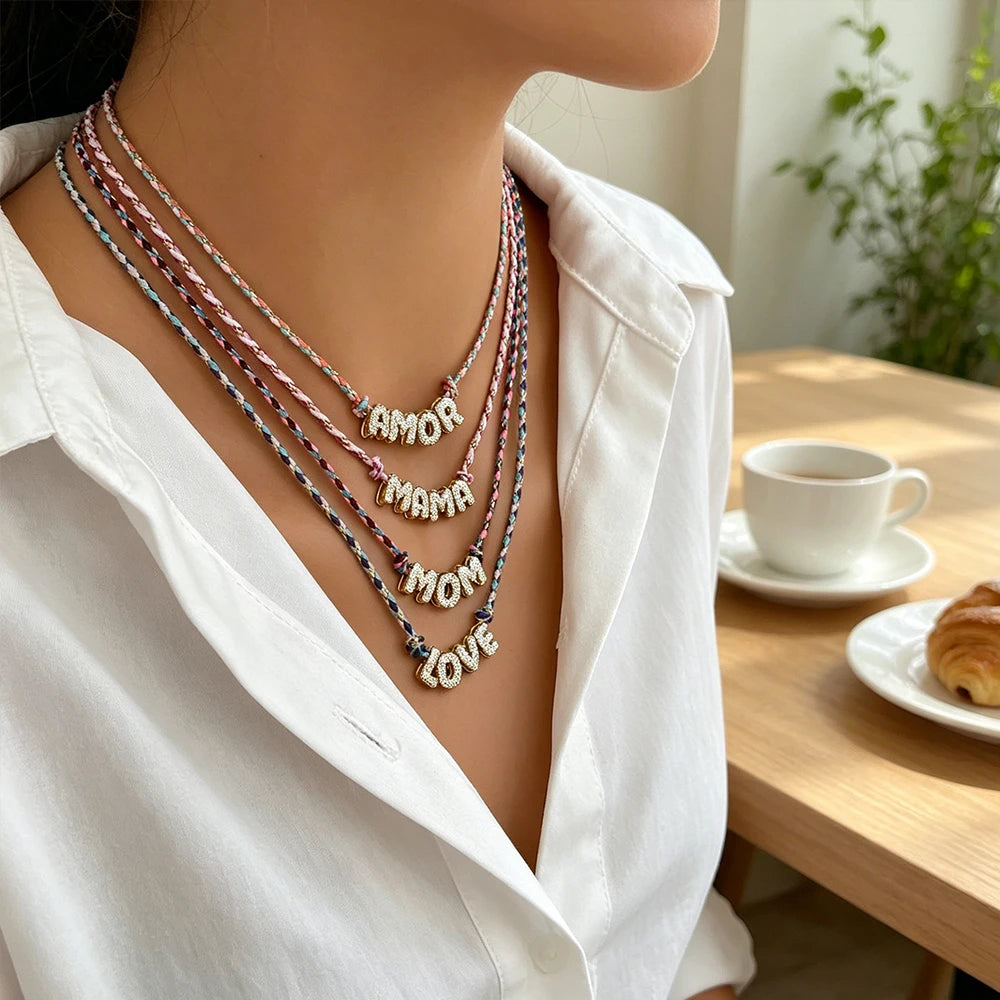 Colour Word Pendant Necklace