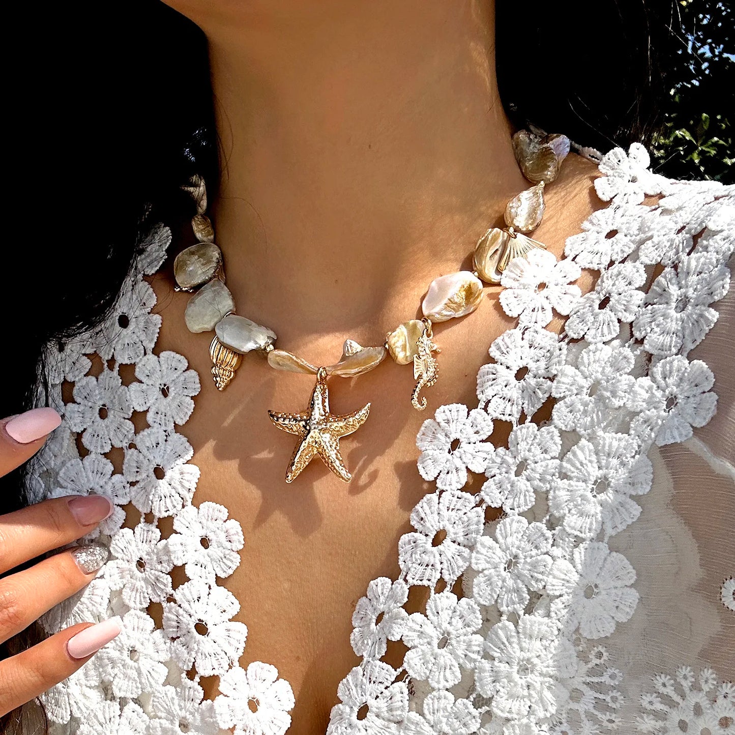 Shell Bead Summer Necklace