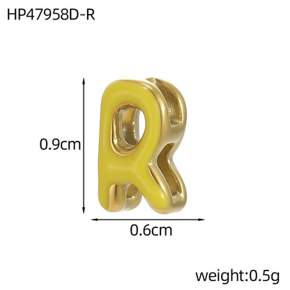 Colour Enamel Initial Charm