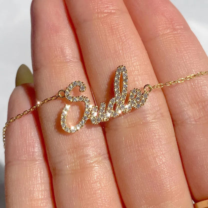 Custom Two-Name Moissanite Necklace