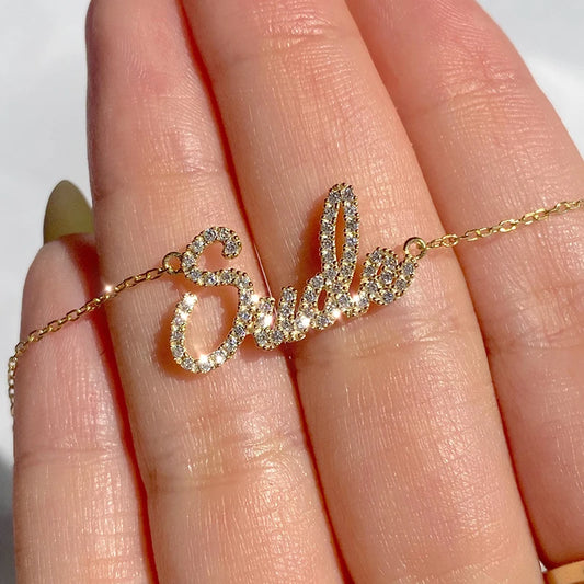 Custom Two-Name Moissanite Necklace