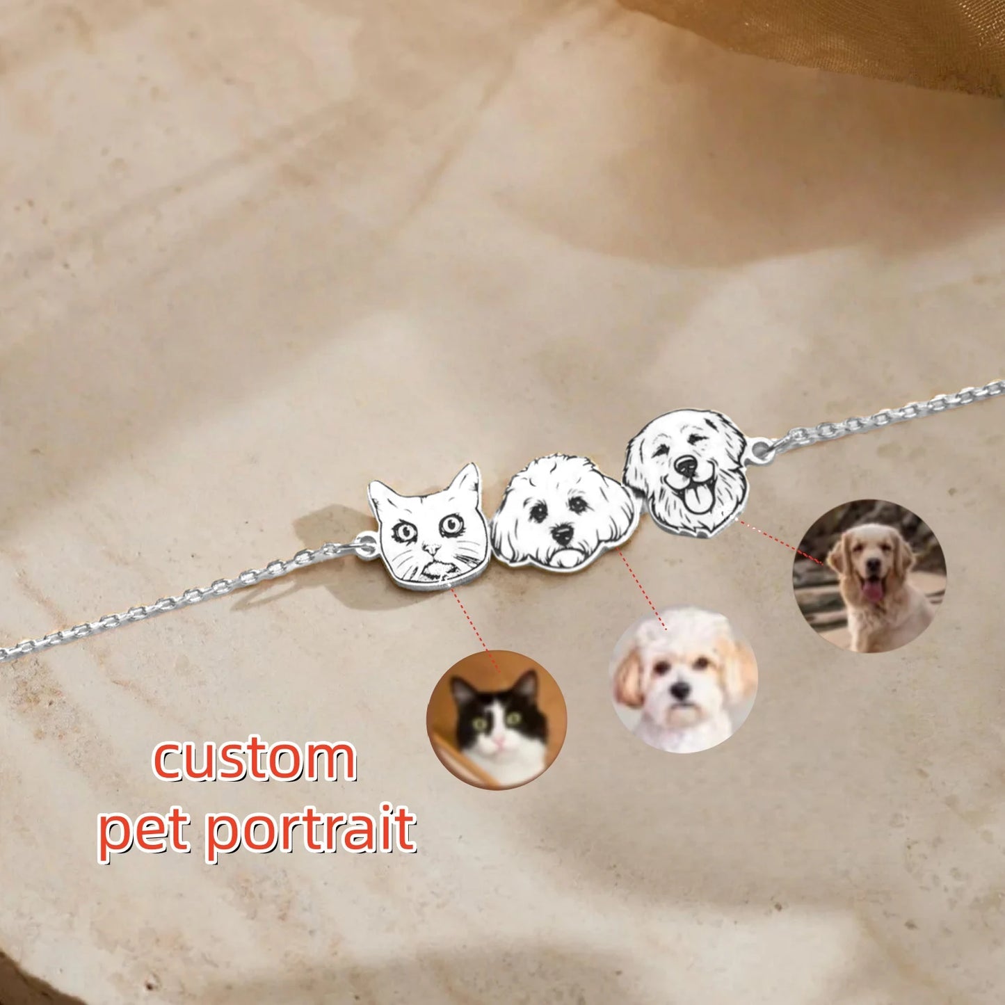 Personalised Pet Portrait Bracelet