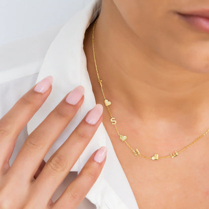 Side Initial Necklace