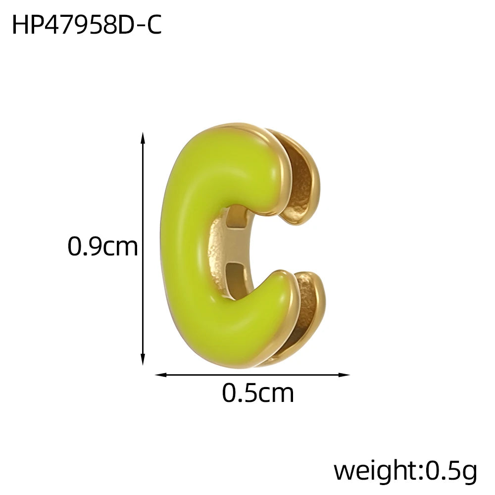 Colour Enamel Initial Charm
