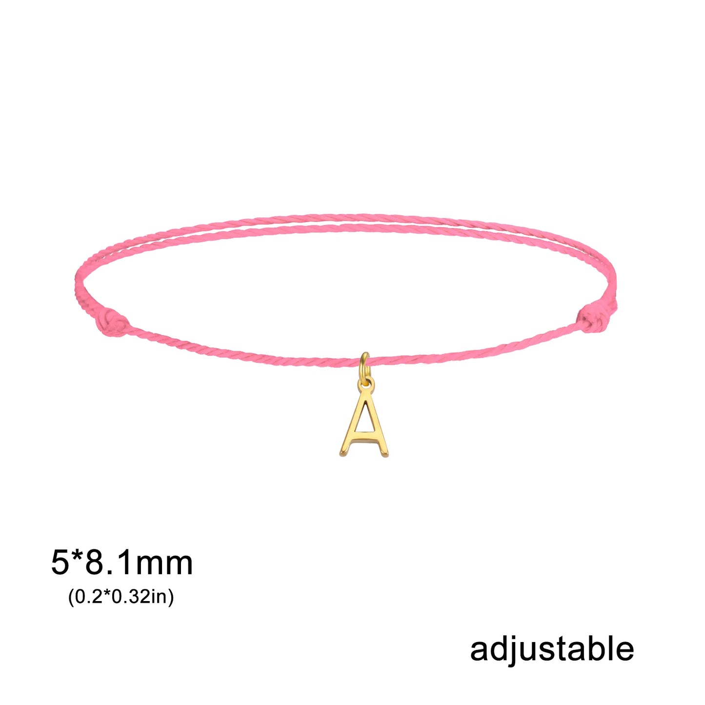 Wax Rope Initial Bracelet