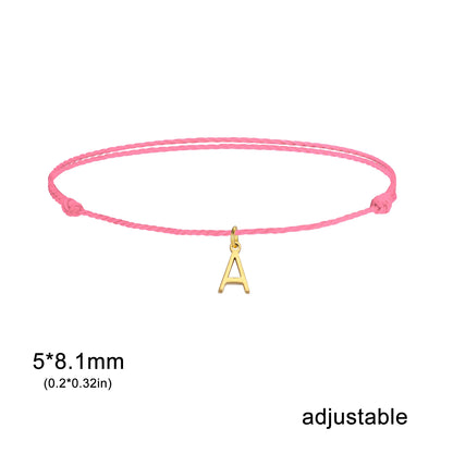 Wax Rope Initial Bracelet