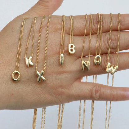 Balloon Cord Initial Necklace