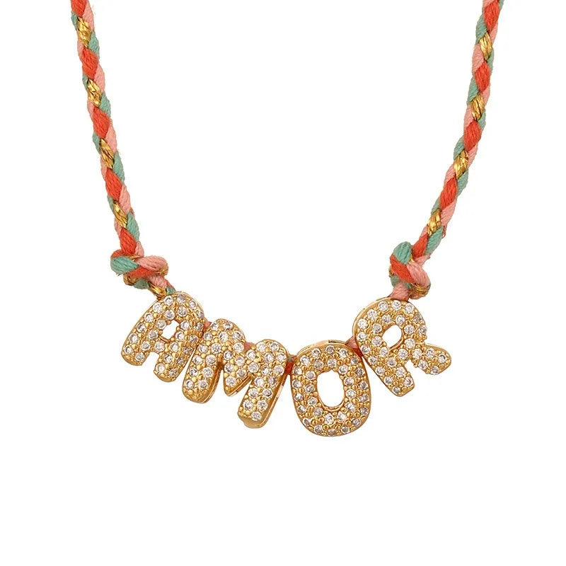 Colour Word Pendant Necklace