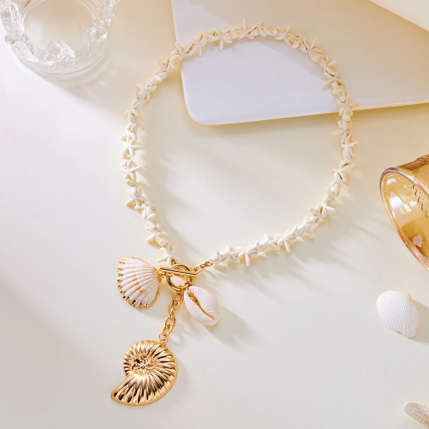 Shell Bead Summer Necklace