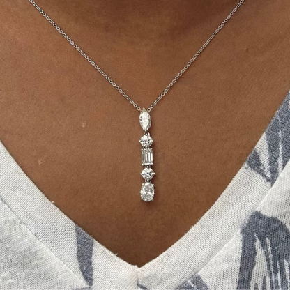Five Stone Moissanite Necklace