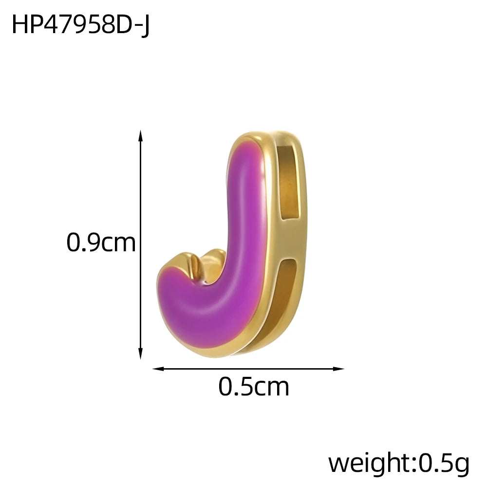 Colour Enamel Initial Charm