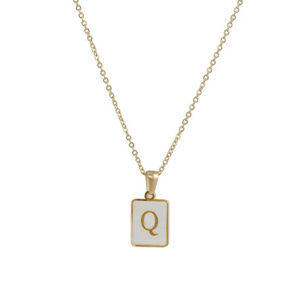 Mother of Pearl Initial Necklace